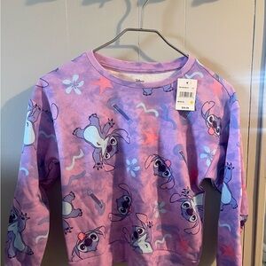 Disney Purple and Pink Stitch Sweatshirt
